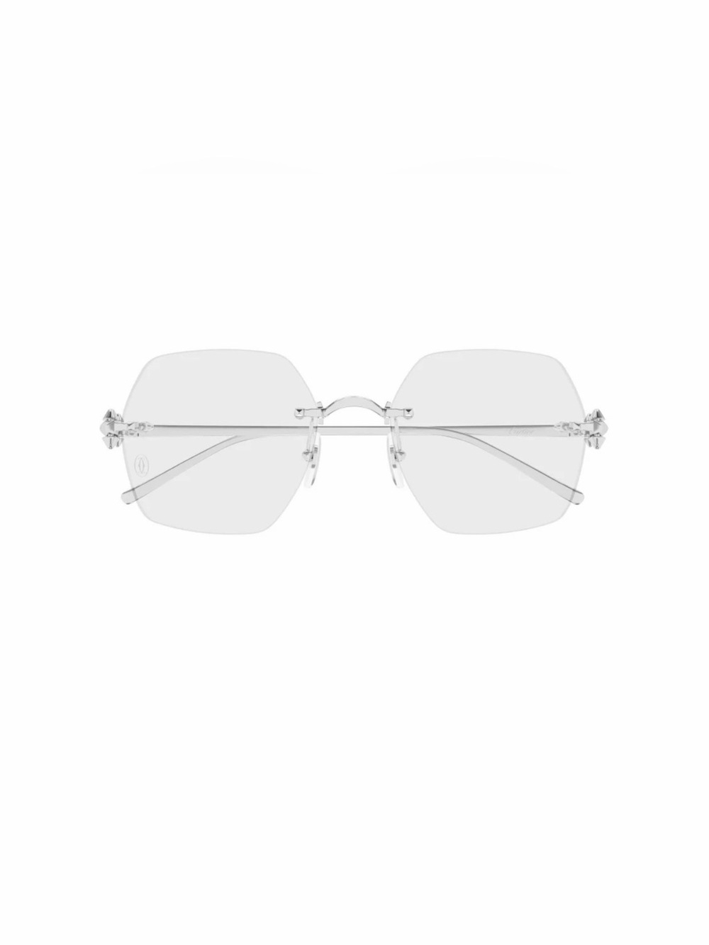 🔥Cartier CT0646O Clash De Cartier Silver Metal Rimless Eyeglasses🔥